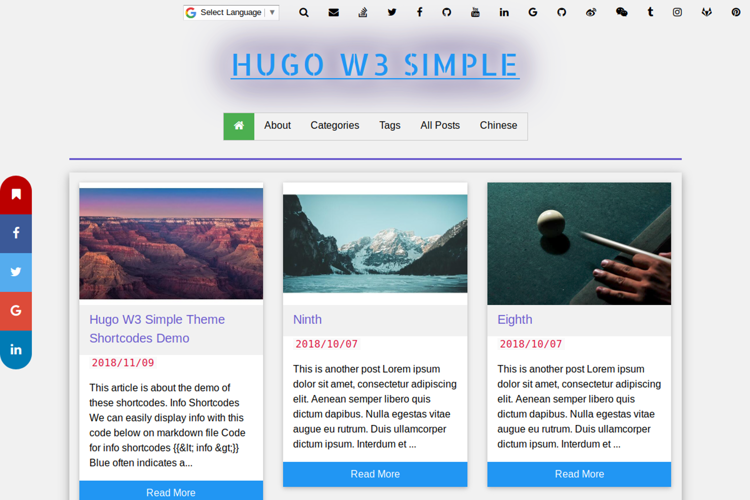 Hugo W3 Simple